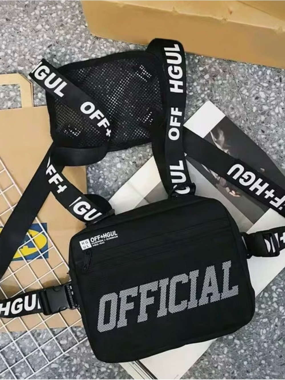 Official Black Crossbody Bag for Men